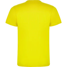 Cargar imagen en el visor de la galería, Camiseta para hombre de algodón en amarillo de espaladas
