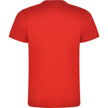 Cargar imagen en el visor de la galería, Camiseta para hombre de algodón en rojo de espaldas
