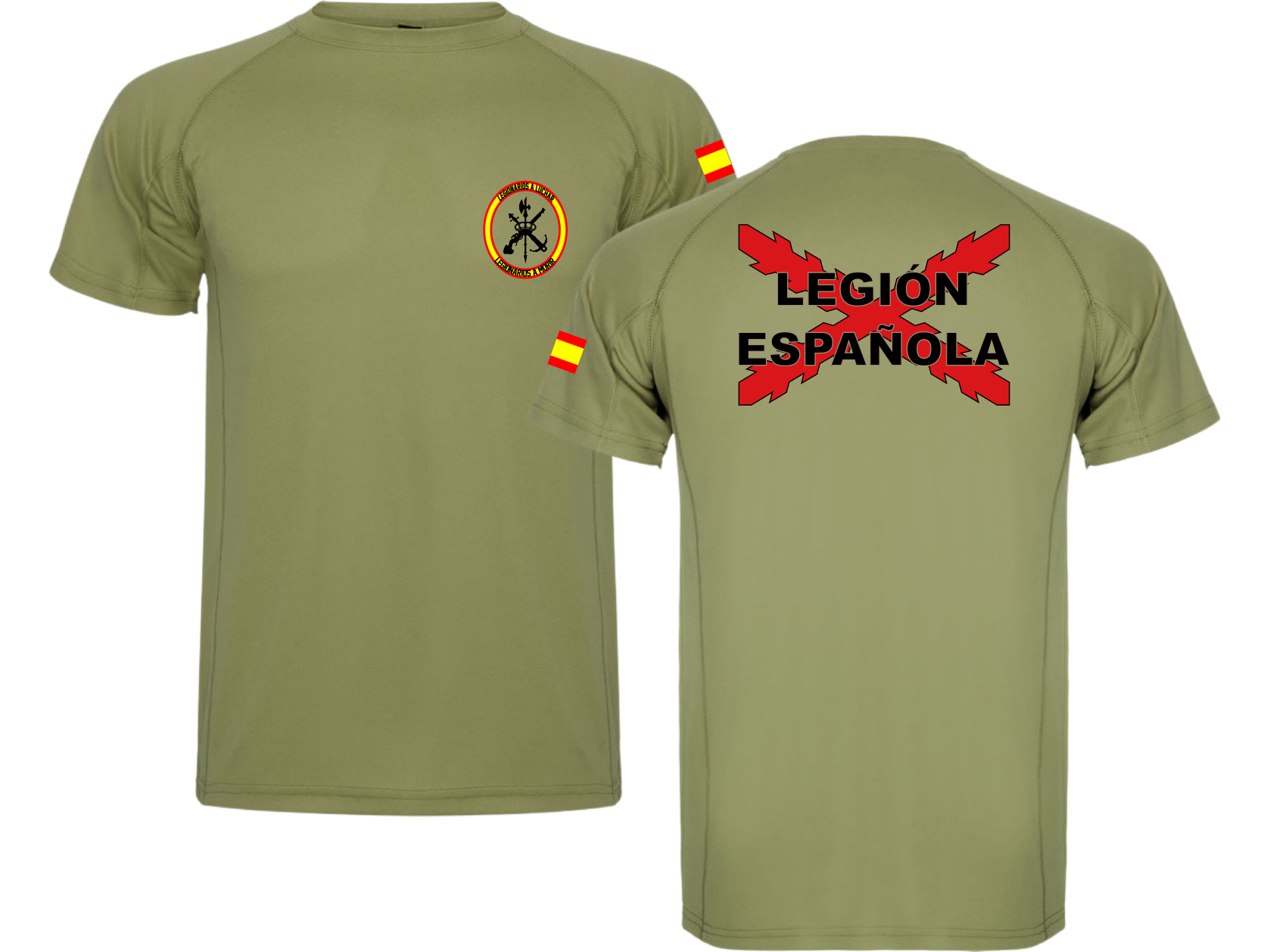 Suministro tuyo Zanahoria Camiseta técnica Legión Española – Tienda Militar