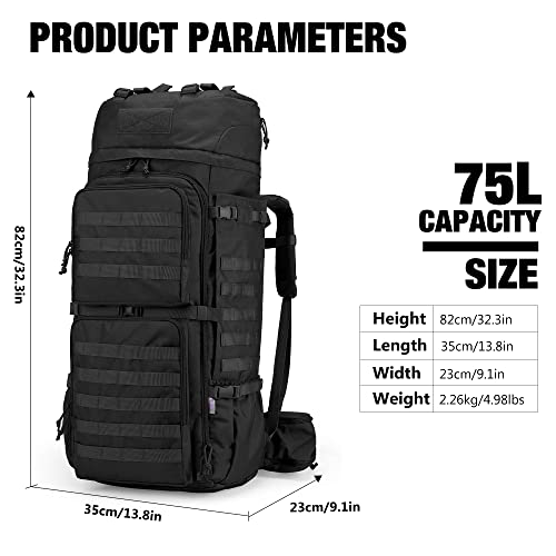 🏞️ Mochila de GRAN CAPACIDAD 75L 🎒 ¡Explora sin límites! - Tienda Militar