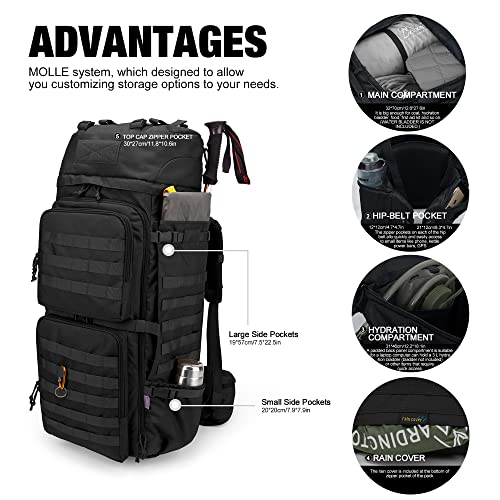 🏞️ Mochila de GRAN CAPACIDAD 75L 🎒 ¡Explora sin límites! - Tienda Militar