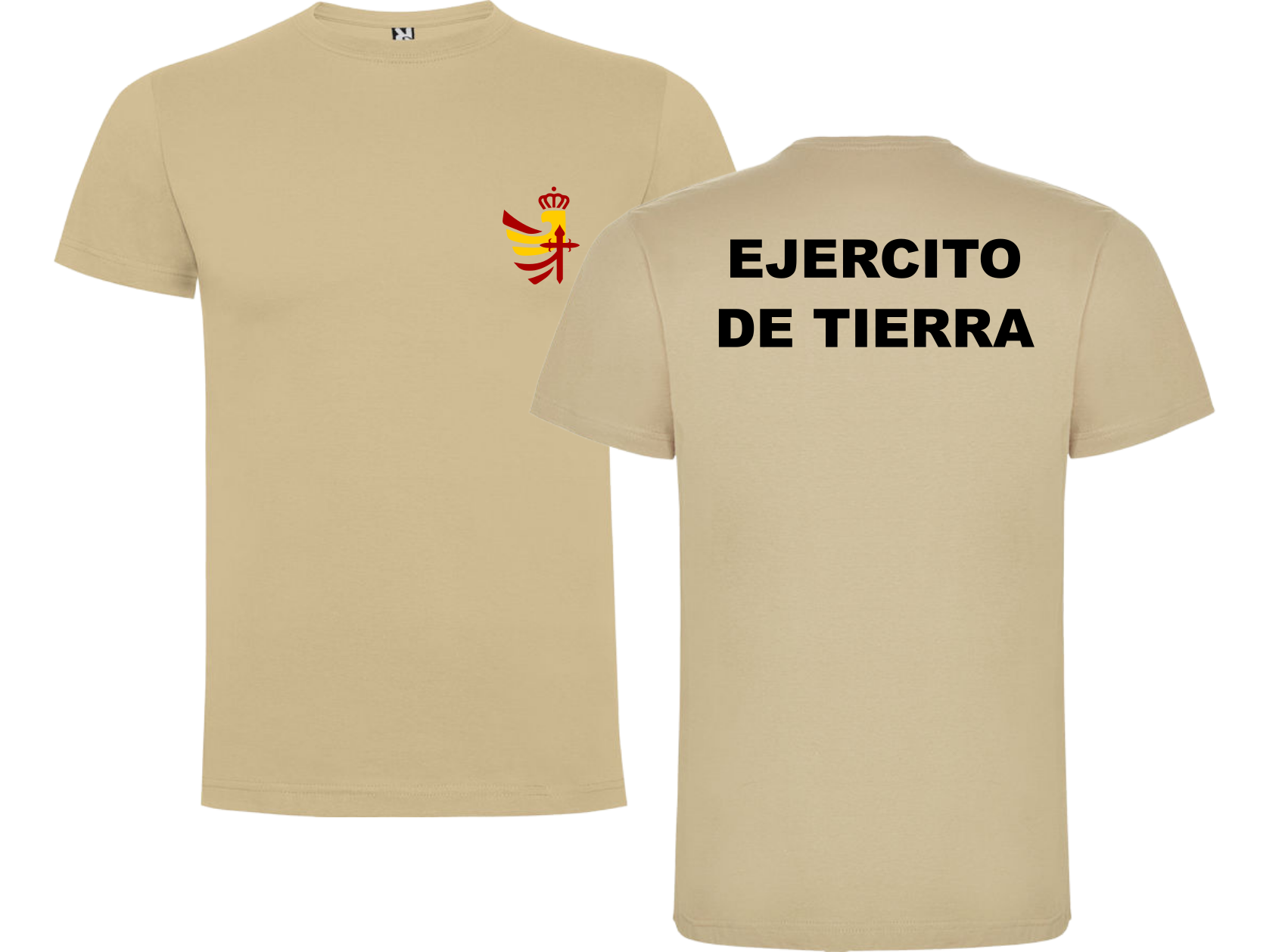 Camiseta marrón EJERCITO TIERRA. Talla S