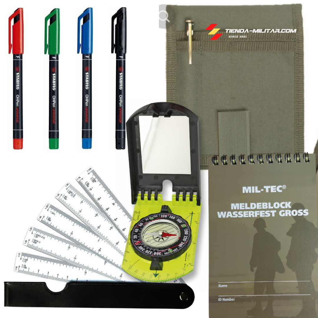 Kit basico de topografía y orientación militar - Tienda Militar